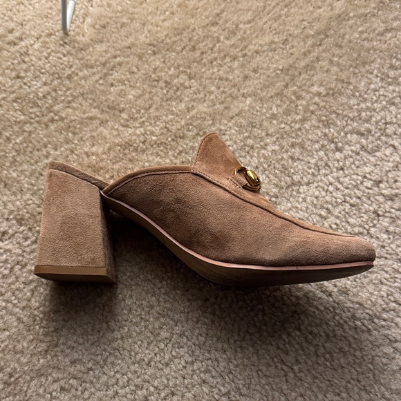 LISAVICKY Brown Suede Mules with Gold Accent - Picture 5 of 6